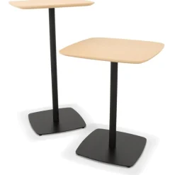 Petite table à diner 'PATATI' en bois finition naturelle et métal noir