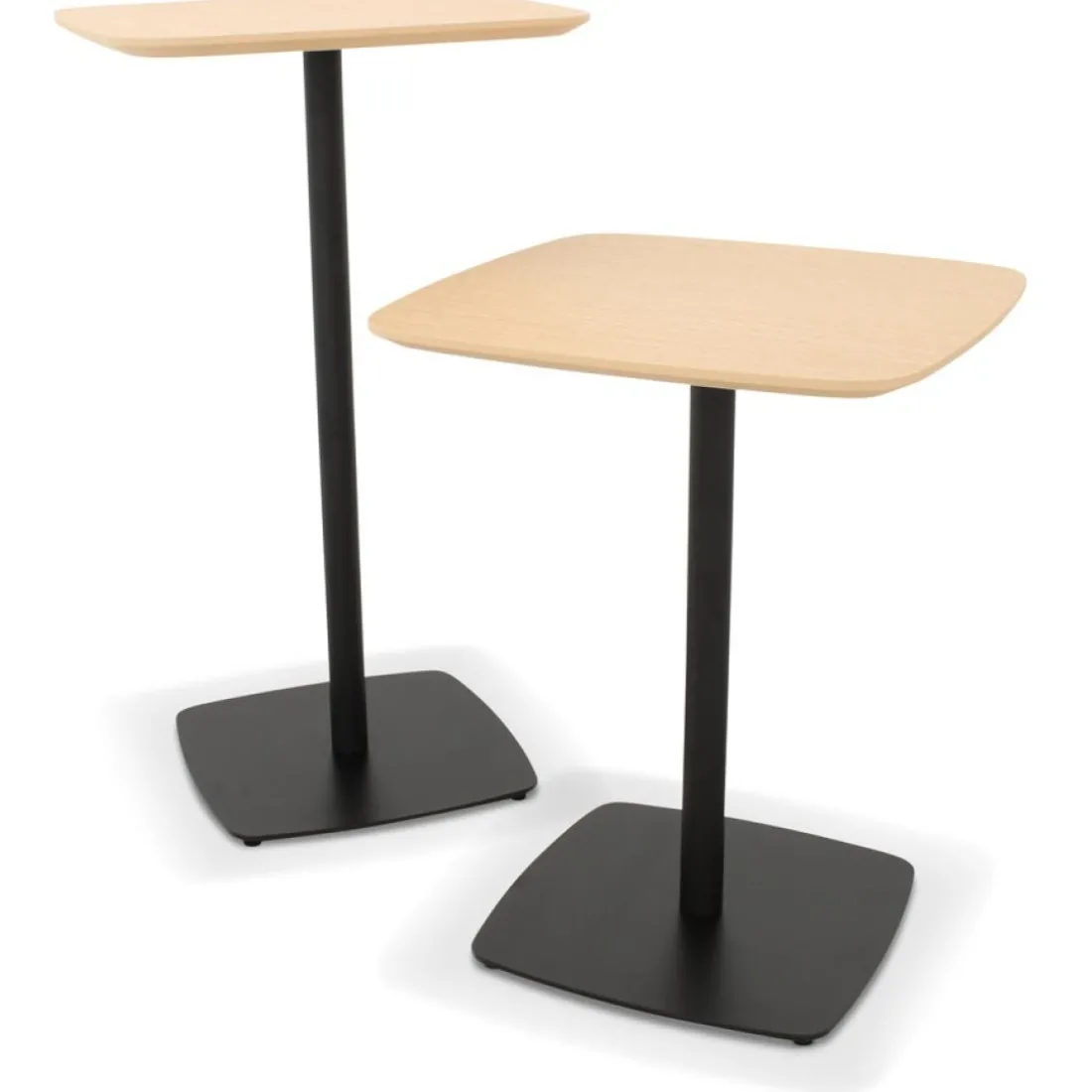 Petite table à diner 'PATATI' en bois finition naturelle et métal noir