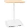 Petite table à diner 'PATATI' en bois finition naturelle et métal blanc