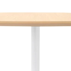 Petite table à diner 'PATATI' en bois finition naturelle et métal blanc