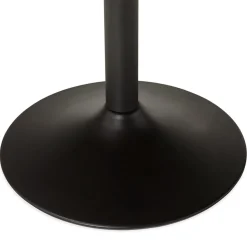 Petite table de bureau ou à diner ronde 'CHEF' en bois finition Noyer