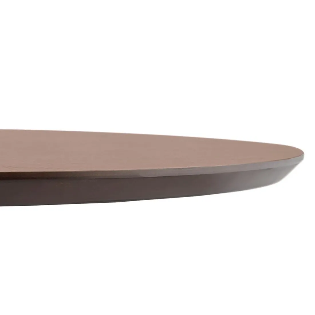 Petite table de bureau ou à diner ronde 'INDIANA' en bois finition Noyer
