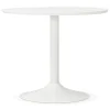 Petite table de bureau ou à diner ronde 'BARABAR' blanche