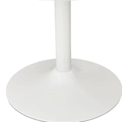 Petite table de bureau ou à diner ronde 'BARABAR' blanche