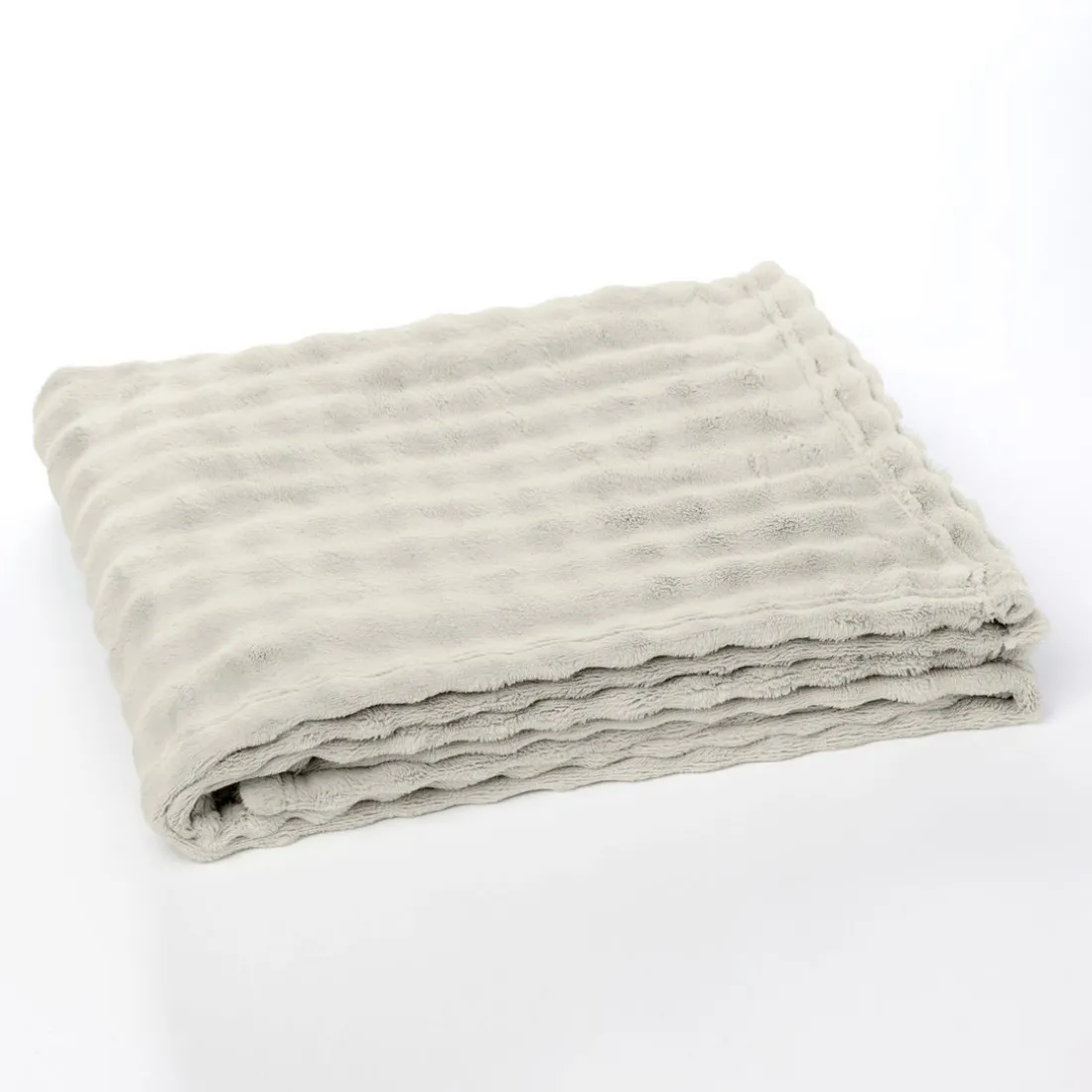 Plaid Damier en Polyester 130 x 180 MATCHA + MOKA Creme