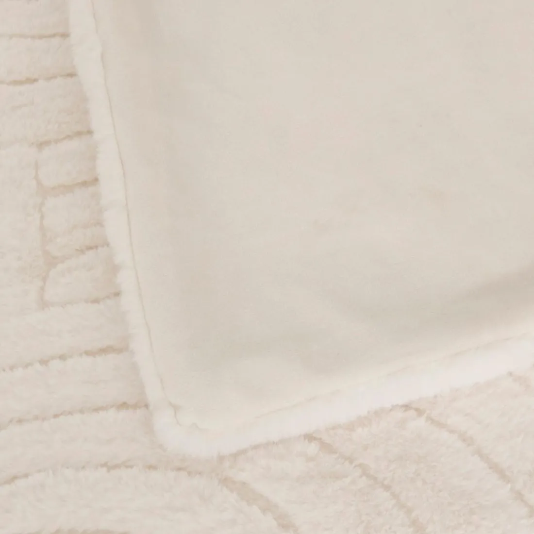 Plaid fausse fourrure jacquard
