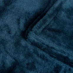Plaid flanelle Ollis 260x240cm - bleu egéen