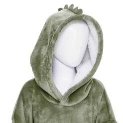 Plaid Poncho Enfant Capuche Dino