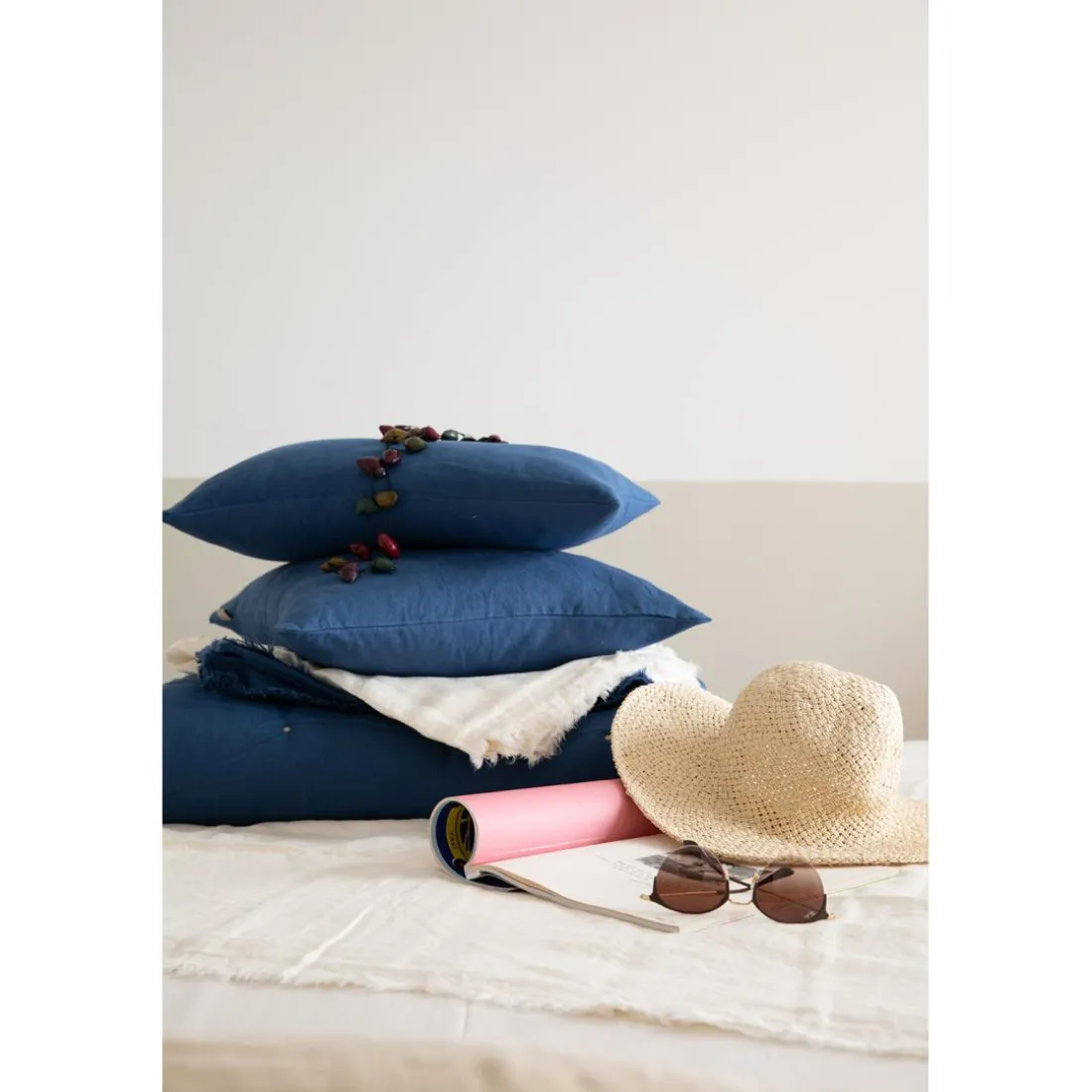 Plaid Zeff Nomade Craie 130 x 180