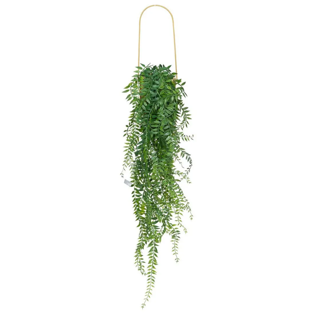 Plante artificielle avec pot en métal doré