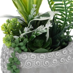 Plante artificielle Bouddha gris en ciment