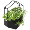 Plante artificielle suspendue Curt Pot métal noir
