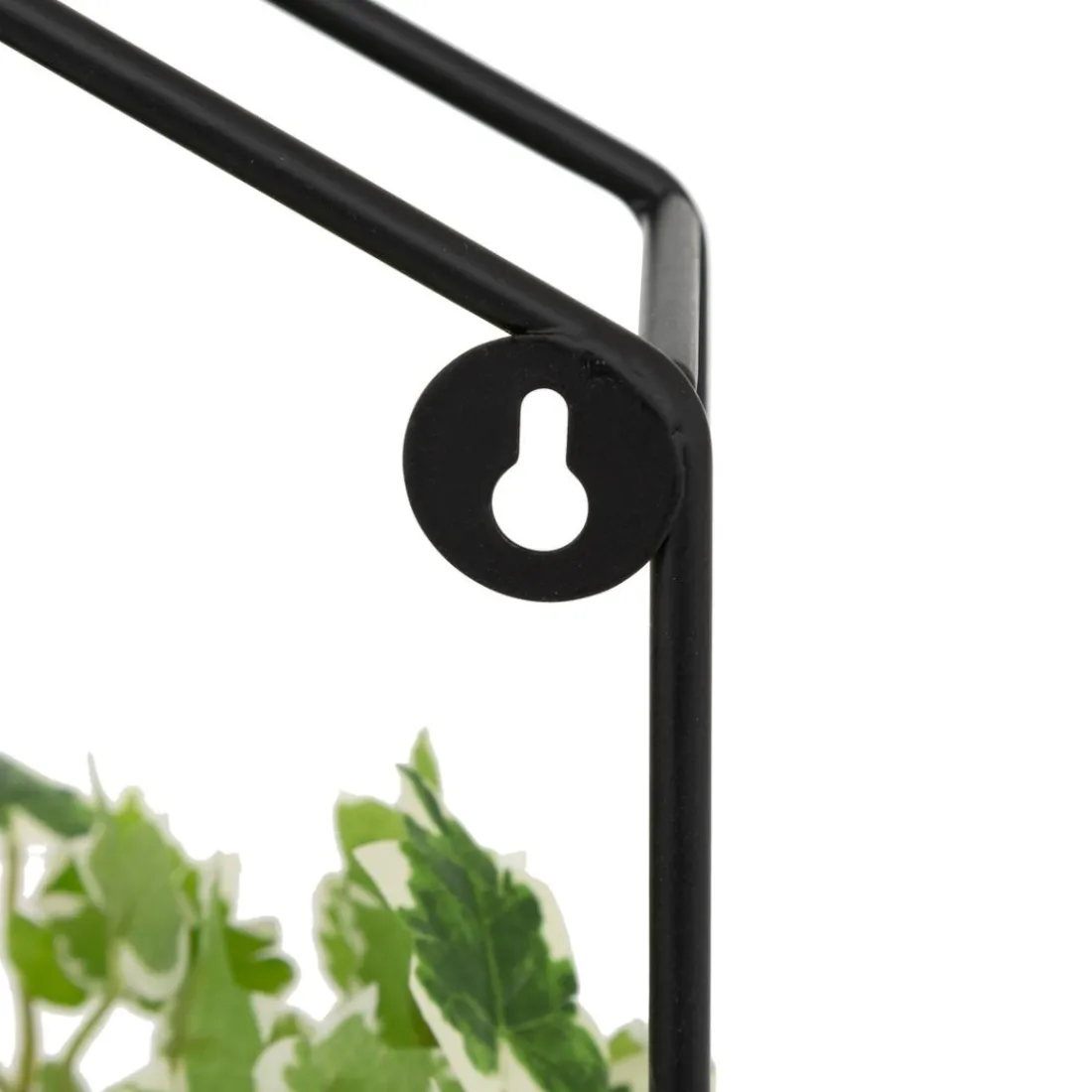 Plante artificielle suspendue Curt Pot métal noir