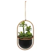 Plante artificielle suspendue Tyla Pot noir