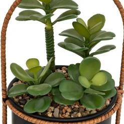 Plante artificielle suspendue Tyla Pot noir