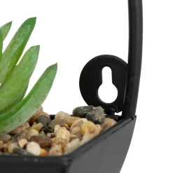 Plante artificielle suspendue Imy Pot métal noir