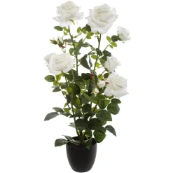 Plante décorative artificielle Rosier rouge