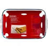 Plat rectangulaire en verre 40x25x6cm