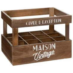 Porte bouteilles en bois 30x30cm