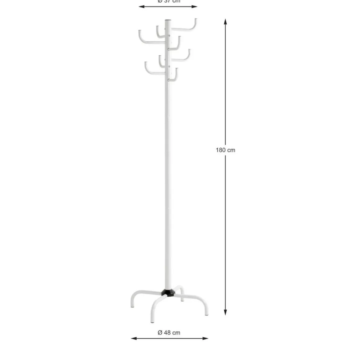 Porte manteau blanc en acier
