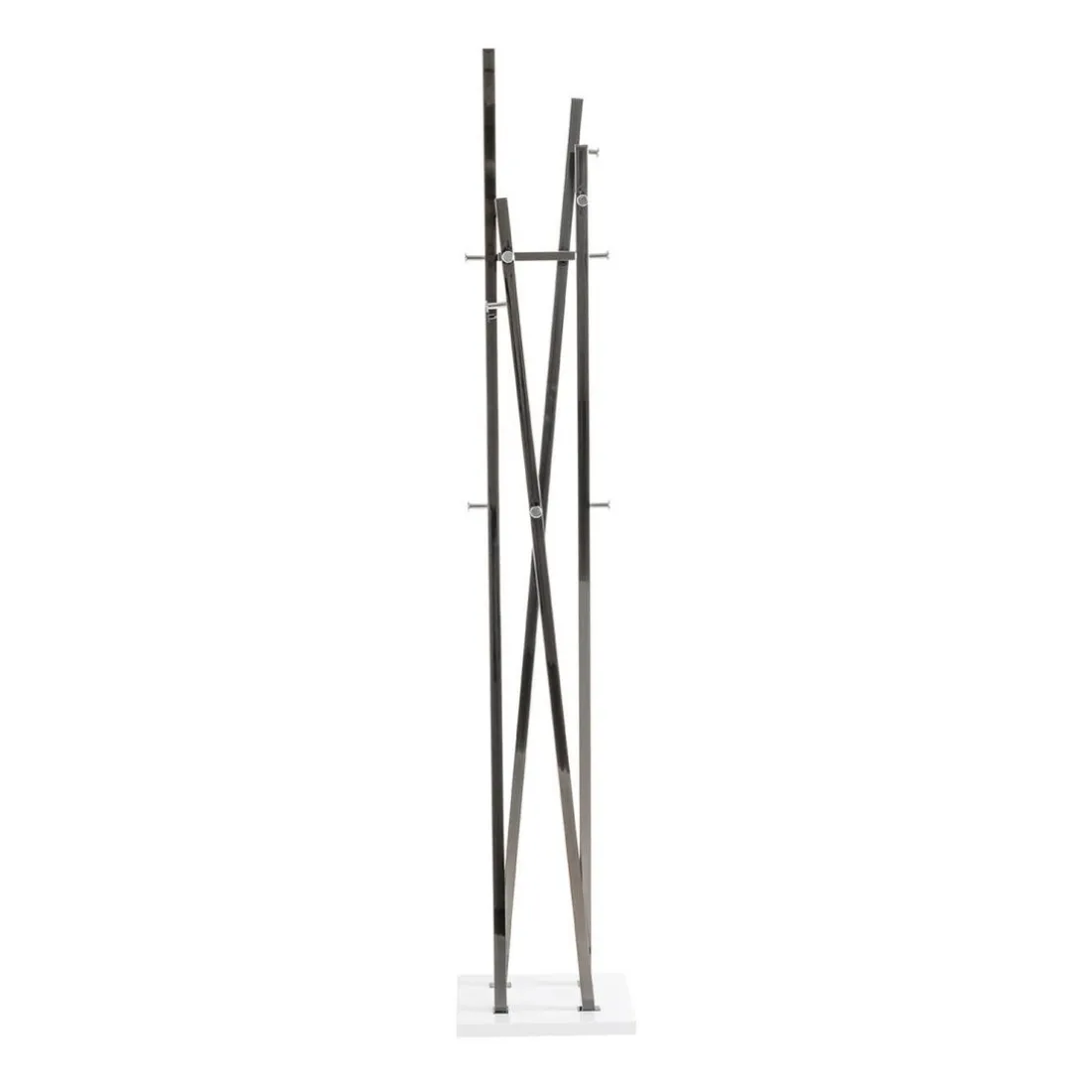Porte manteau chromé et blanc design Silaz