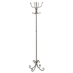Porte manteau vintage anthracite avec ornements dorés
