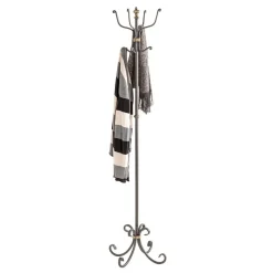 Porte manteau vintage anthracite avec ornements dorés