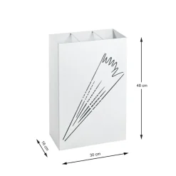 Porte parapluies à poser blanc en métal