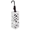 Porte parapluies blanc ajouré en métal