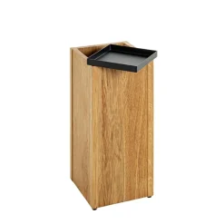 Porte parapluies en bois avec égouttoir integré