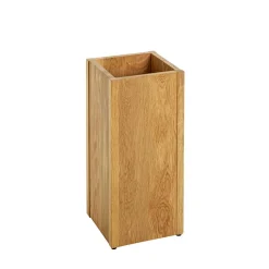 Porte parapluies en bois avec égouttoir integré