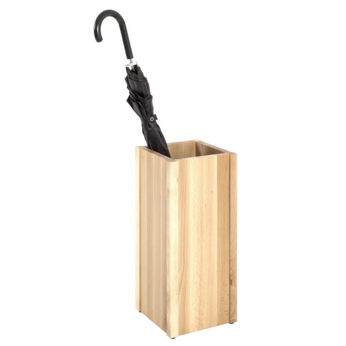 Porte parapluies en Bois massif hêtre vaporisé Beige