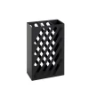 Porte parapluies en métal laqué noir et motif découpé