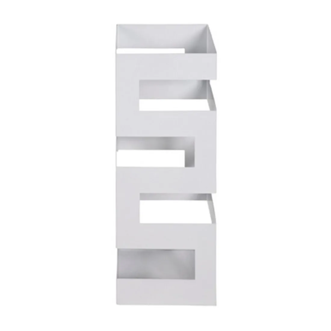 Porte parapluies graphique blanc en métal