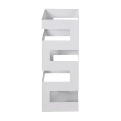 Porte parapluies graphique blanc en métal