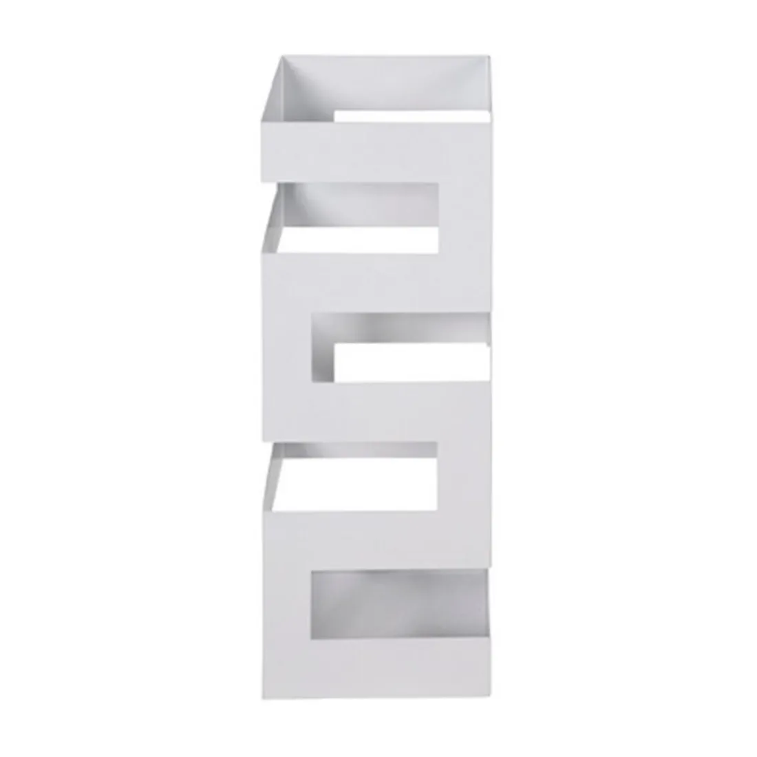 Porte parapluies graphique blanc en métal