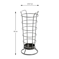 Porte parapluies métal anthracite avec égouttoir