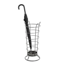 Porte parapluies métal anthracite avec égouttoir