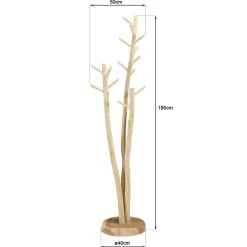 Porte-manteau 3 branches en Teck naturel WILL Beige