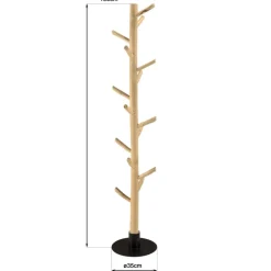 Porte-manteau multibranches en Teck naturel WILL Beige