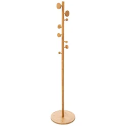 Porte-manteaux 8 crochets bambou