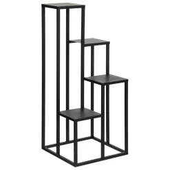 Porte-plante, métal, noir, H86,5 cm