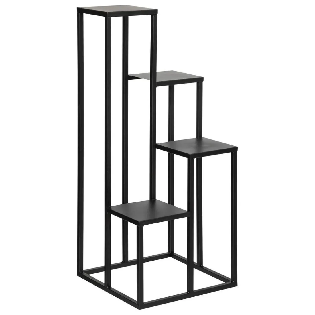 Porte-plante, métal, noir, H86,5 cm