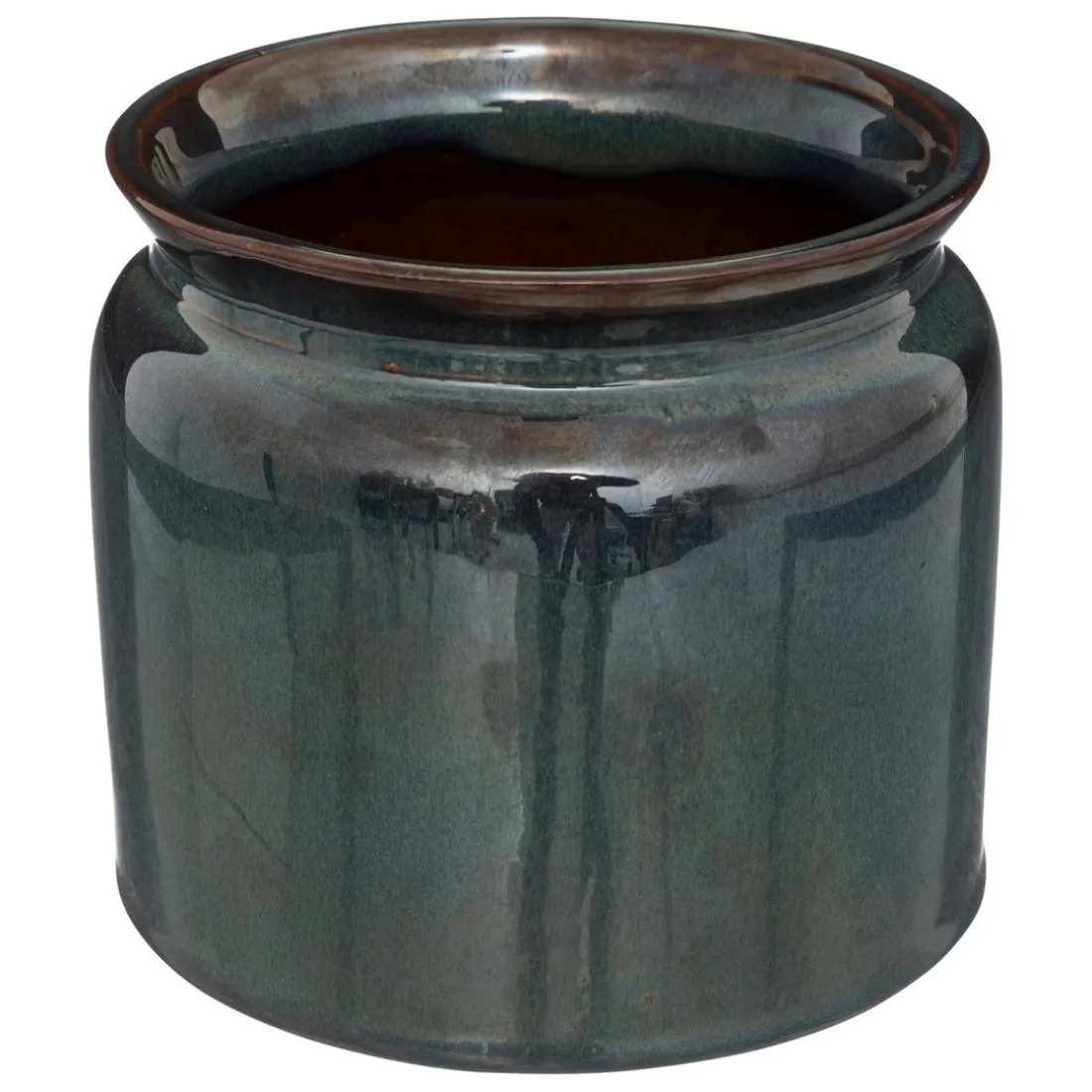 Pot céramique bleu