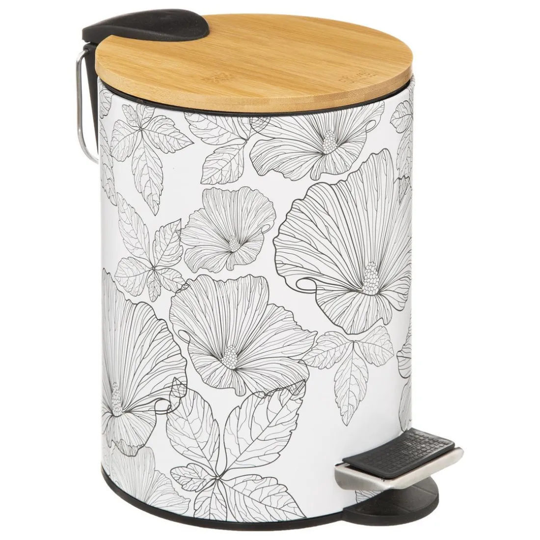 Poubele SOFTCL 3 l Blackflora Blanc et Noir