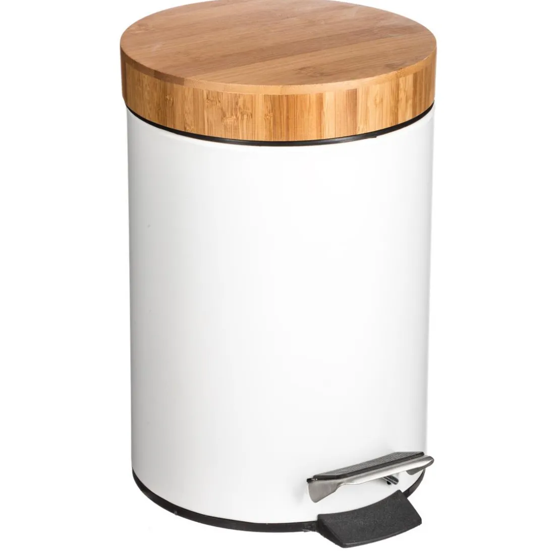 Poubelle à couvercle bambou 3L
