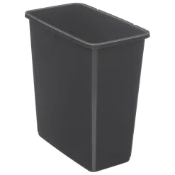 Poubelle 2 ouvertures plastique 45L gris