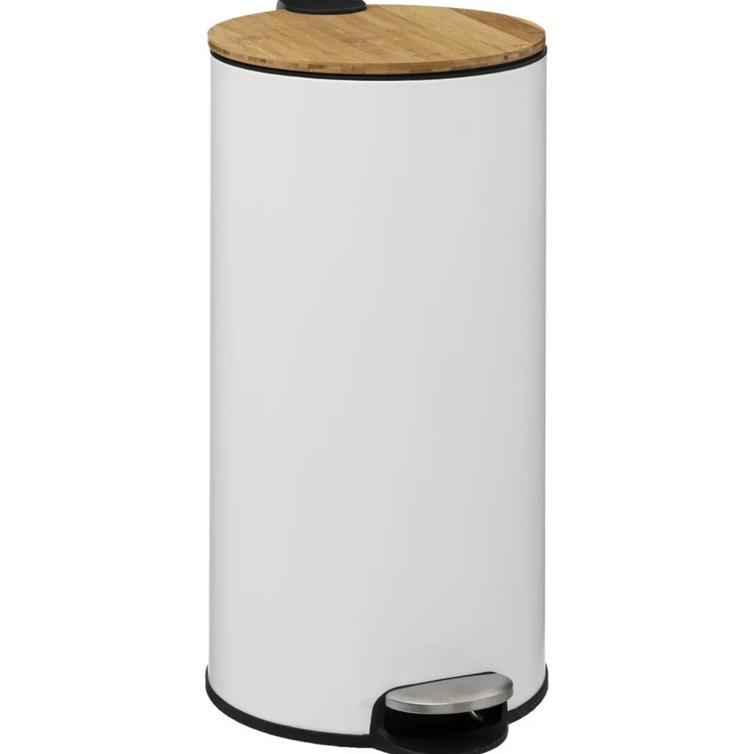 Poubelle couvercle bambou 30L