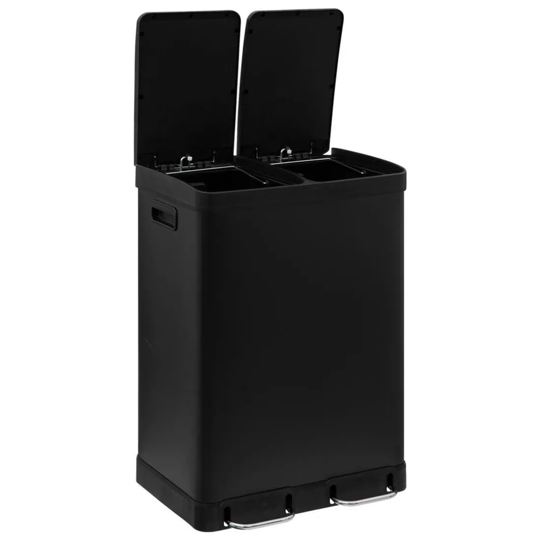 POUBELLE DE TRI 30L+30L NOIR ARIANE