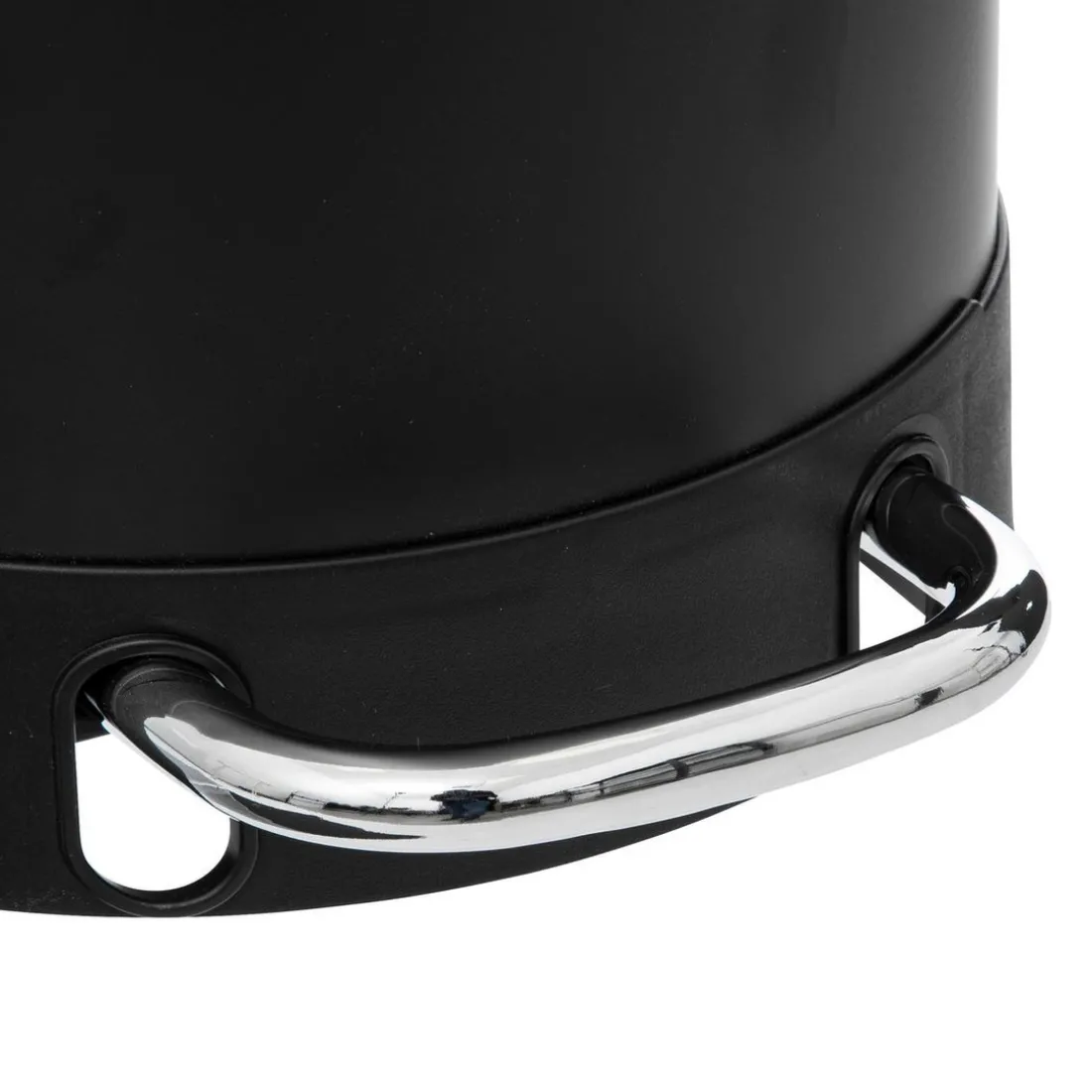 Poubelle slim à pédale 30L noir métal